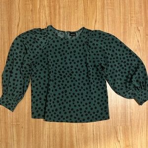 Cropped Polka Dot Blouse